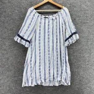 NAiF dress by Anthropologie size large embroidery on bell sleeve like new cond